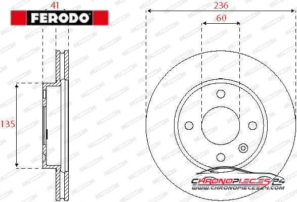 Achat de FERODO DDF2688C Disque de frein pas chères