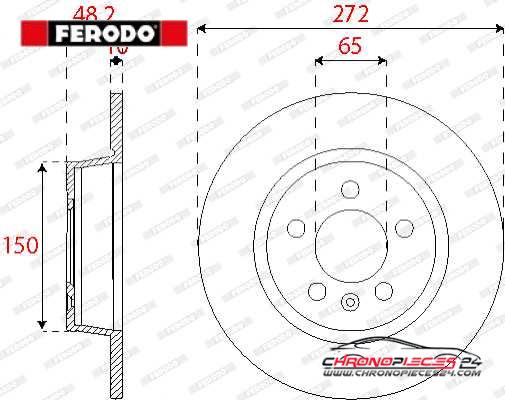 Achat de FERODO DDF2691C Disque de frein pas chères