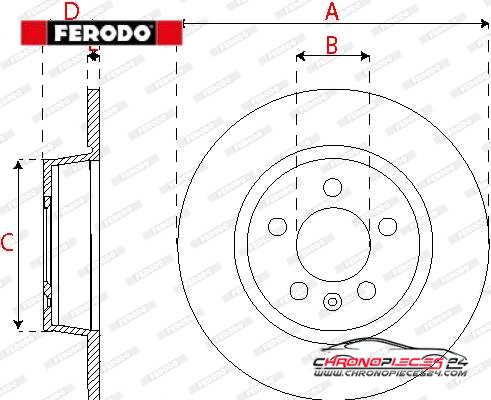 Achat de FERODO DDF2691C Disque de frein pas chères