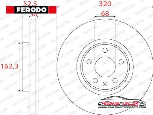 Achat de FERODO DDF2761C Disque de frein pas chères