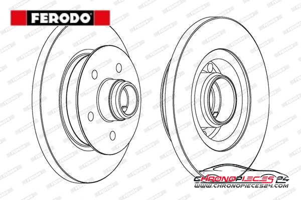 Achat de FERODO DDF542-1 Disque de frein pas chères