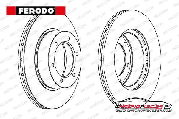Achat de FERODO DDF596 Disque de frein pas chères