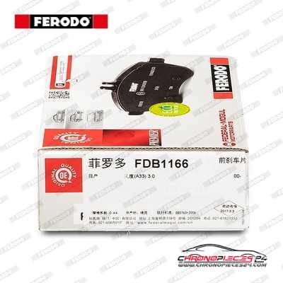 Achat de FERODO FDB1166 Kit de plaquettes de frein, frein à disque pas chères