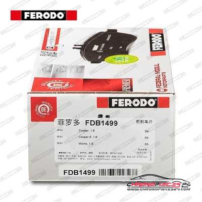 Achat de FERODO FDB1499 Kit de plaquettes de frein, frein à disque pas chères