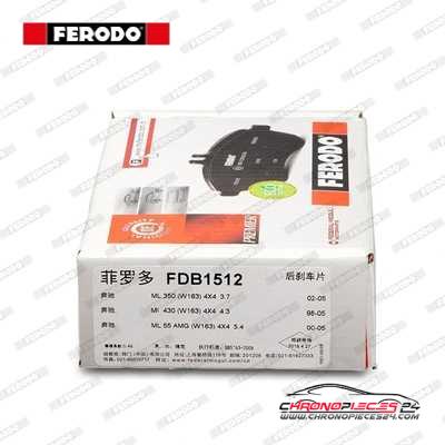 Achat de FERODO FDB1512 Kit de plaquettes de frein, frein à disque pas chères