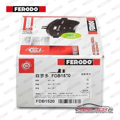 Achat de FERODO FDB1520 Kit de plaquettes de frein, frein à disque pas chères