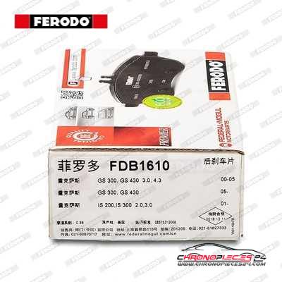 Achat de FERODO FDB1610 Kit de plaquettes de frein, frein à disque pas chères