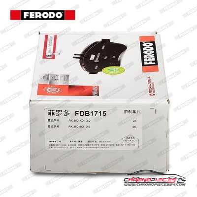 Achat de FERODO FDB1715 Kit de plaquettes de frein, frein à disque pas chères