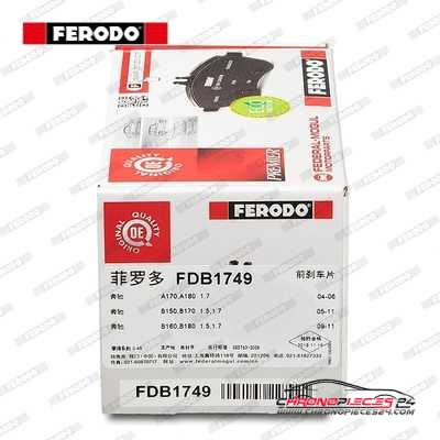 Achat de FERODO FDB1749 Kit de plaquettes de frein, frein à disque pas chères