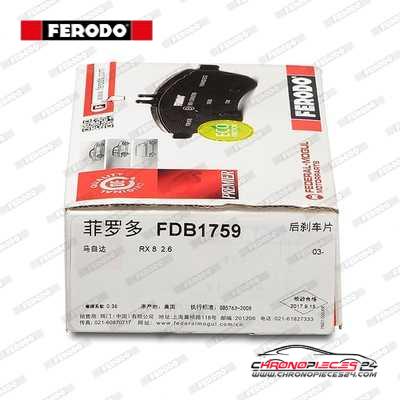 Achat de FERODO FDB1759 Kit de plaquettes de frein, frein à disque pas chères