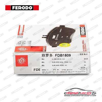 Achat de FERODO FDB1809 Kit de plaquettes de frein, frein à disque pas chères