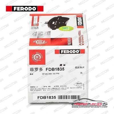 Achat de FERODO FDB1835 Kit de plaquettes de frein, frein à disque pas chères