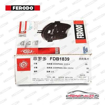 Achat de FERODO FDB1839 Kit de plaquettes de frein, frein à disque pas chères