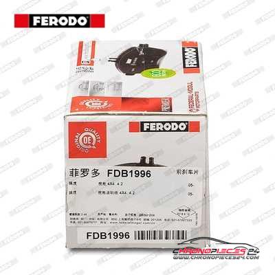 Achat de FERODO FDB1996 Kit de plaquettes de frein, frein à disque pas chères