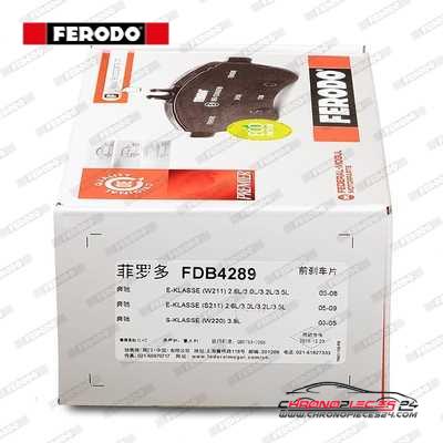 Achat de FERODO FDB4289 Kit de plaquettes de frein, frein à disque pas chères