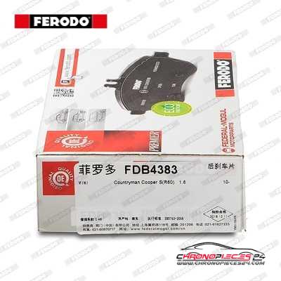 Achat de FERODO FDB4383 Kit de plaquettes de frein, frein à disque pas chères