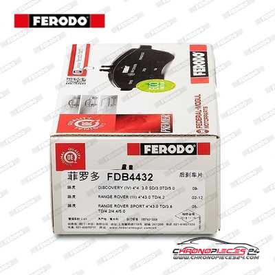 Achat de FERODO FDB4432 Kit de plaquettes de frein, frein à disque pas chères