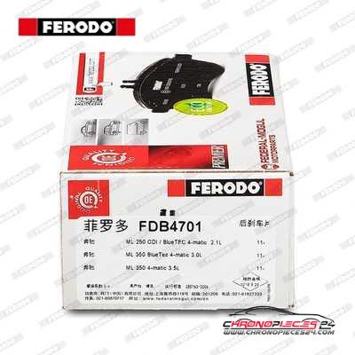 Achat de FERODO FDB4701 Kit de plaquettes de frein, frein à disque pas chères