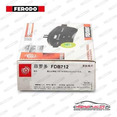 Achat de FERODO FDB712 Kit de plaquettes de frein, frein à disque pas chères