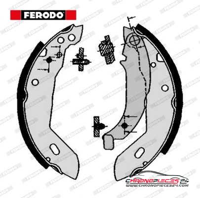 Achat de FERODO FSB225 Jeu de mâchoires de frein pas chères