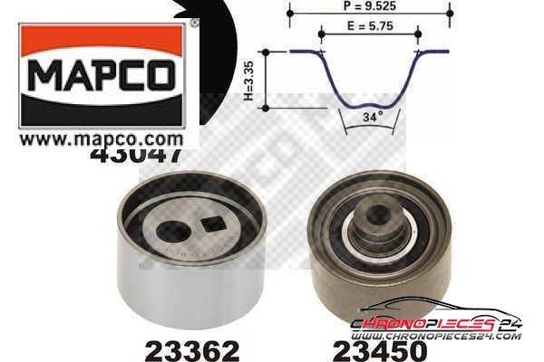 Achat de MAPCO 23435 Kit de distribution pas chères