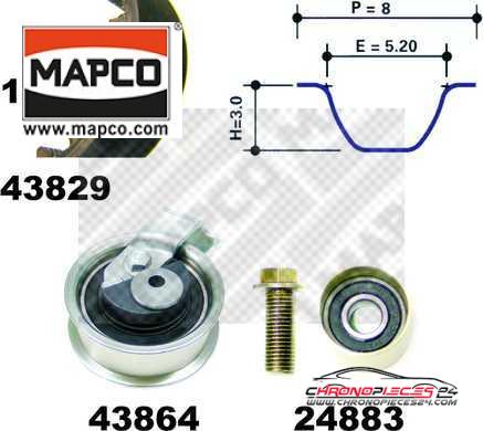 Achat de MAPCO 23901 Kit de distribution pas chères