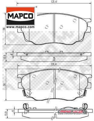 Achat de MAPCO 6658 Kit de plaquettes de frein, frein à disque pas chères