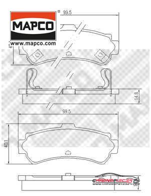 Achat de MAPCO 6659 Kit de plaquettes de frein, frein à disque pas chères