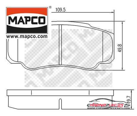 Achat de MAPCO 6729 Kit de plaquettes de frein, frein à disque pas chères