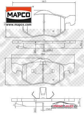 Achat de MAPCO 6731 Kit de plaquettes de frein, frein à disque pas chères