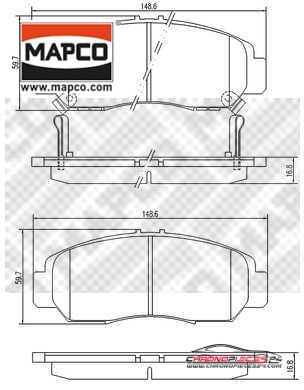 Achat de MAPCO 6734 Kit de plaquettes de frein, frein à disque pas chères