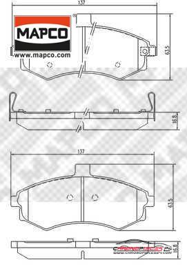 Achat de MAPCO 6737 Kit de plaquettes de frein, frein à disque pas chères