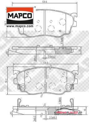 Achat de MAPCO 6743 Kit de plaquettes de frein, frein à disque pas chères