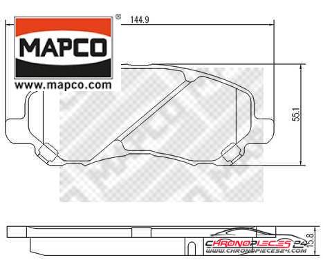 Achat de MAPCO 6751 Kit de plaquettes de frein, frein à disque pas chères