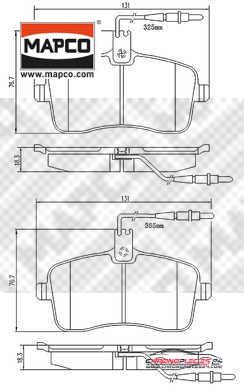 Achat de MAPCO 6757 Kit de plaquettes de frein, frein à disque pas chères