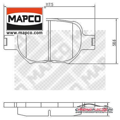 Achat de MAPCO 6767 Kit de plaquettes de frein, frein à disque pas chères