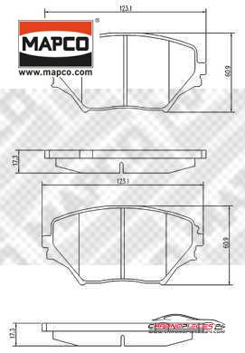 Achat de MAPCO 6768 Kit de plaquettes de frein, frein à disque pas chères