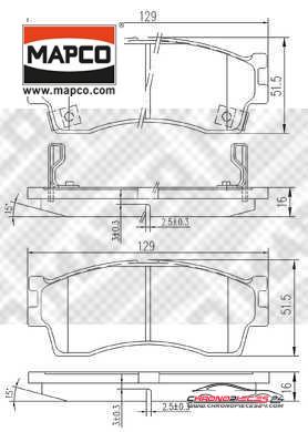 Achat de MAPCO 6807 Kit de plaquettes de frein, frein à disque pas chères