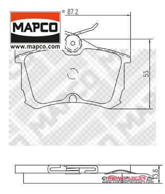 Achat de MAPCO 6832 Kit de plaquettes de frein, frein à disque pas chères