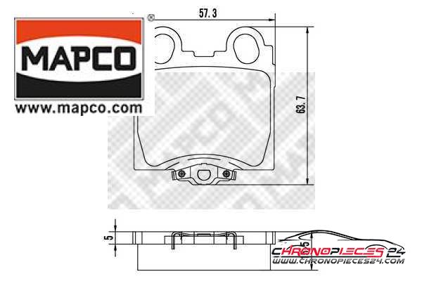 Achat de MAPCO 6873 Kit de plaquettes de frein, frein à disque pas chères