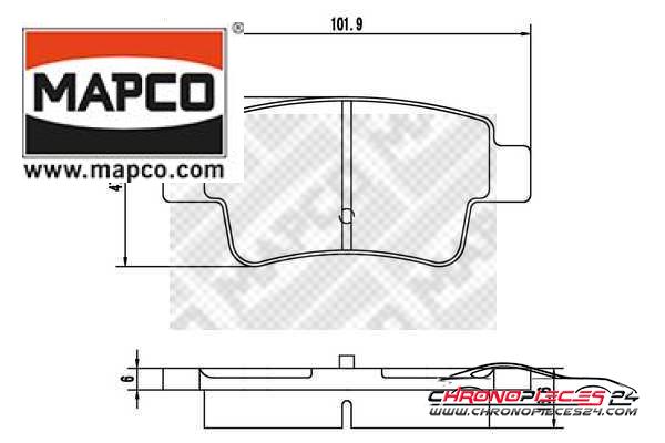 Achat de MAPCO 6882 Kit de plaquettes de frein, frein à disque pas chères