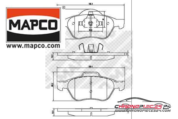 Achat de MAPCO 6883 Kit de plaquettes de frein, frein à disque pas chères