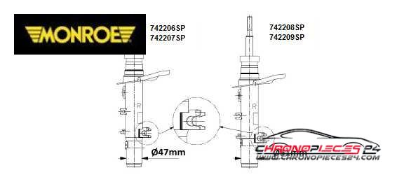 Achat de MONROE 742208SP Amortisseur pas chères