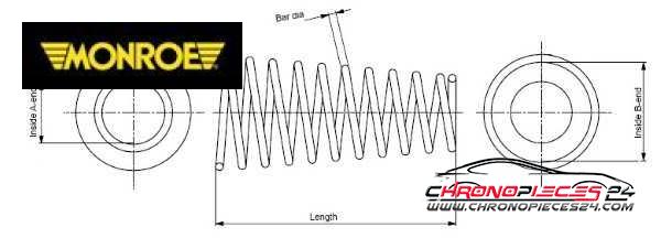 Achat de MONROE SP0814 Ressort de suspension pas chères