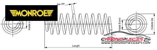 Achat de MONROE SP2896 Ressort de suspension pas chères