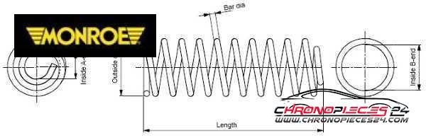 Achat de MONROE SP2917 Ressort de suspension pas chères