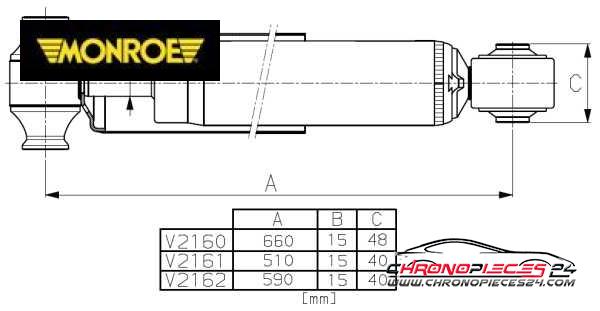 Achat de MONROE V2160 Amortisseur pas chères