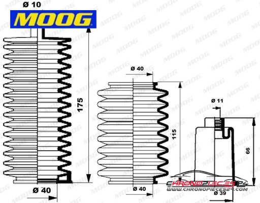 Achat de MOOG K150009 Jeu de joints-soufflets, direction pas chères