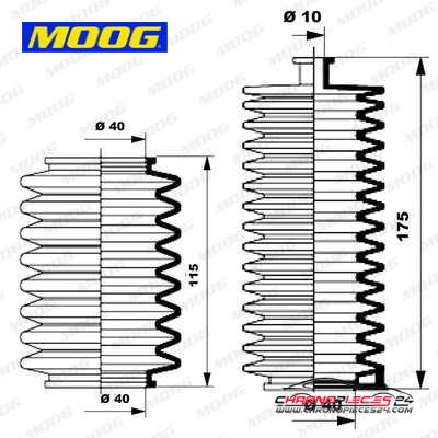 Achat de MOOG K150045 Jeu de joints-soufflets, direction pas chères