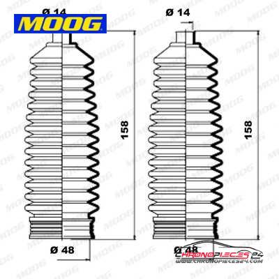 Achat de MOOG K150086 Jeu de joints-soufflets, direction pas chères